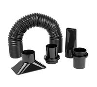 PowerTec 70208V 2-1/4 Inch Dust Collection Flexible Hose Kit 2-1/2" Collector, Black, 2.25 Inch