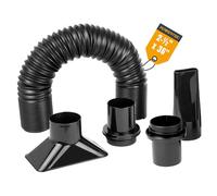 POWERTEC 70208W 2-1/2" x 36'' Flexible and Sculptable Dust Collection Hose Kit, PP Dust Collector Hose Kit for Fume Extractor, Band Saw, Router Table, Drill Press & Benchtop Woodworking Tools