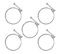 POWERTEC 70214 1-1/2 Inch Double Wire Hose Clamp with Bolt, Adjustable Hose Clamps for Pool Hose for Above Ground Pools & Spa Hose, Pipe Clamp, Worm Gear Clamp, 5 Pack (Color May Vary)