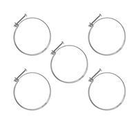 POWERTEC 70218 6 Inch Double Wire Hose Clamp with Bolt, Adjustable Hose Clamps for Dust Collection Hose, Dust Collection System Accessories, Dryer Vent Hose & Leaf Vacuum Hose, 5 pk (Color May Vary)