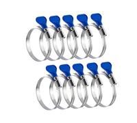 POWERTEC 70262V 2-1/2 Inch Key Hose Clamp | Stainless Steel 2.5” Thumb Screw Dust Collector Hose Clamps - 10 Pack