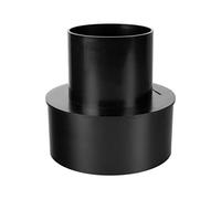 POWERTEC 70277 Dust Collection Reducer, 6-Inch OD to 4-inch OD, Black