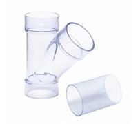 POWERTEC 70320 ID Y Fitting Pipe or OD connectors, Includes Splice for dust Hose Connection, 2-1/2", White, 2.5"