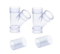 POWERTEC 70320-P2V 2-1/2" ID Y Fitting for OD Pipe or OD Connectors, with Splice for Dust Hose Connection, 2 Sets