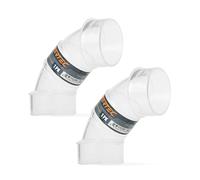 POWERTEC 70336-P2 2-1/2" OD 90 Degree Elbow - ABS Plastic Dust Collector Connector (Clear), 2 PK