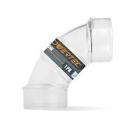 PowerTec (Clear) 70336V 2-1/2" OD 90 Degree ABS Plastic Dust Collector, Elbow Hose Connector