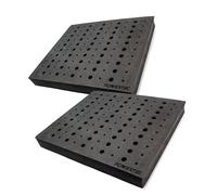 POWERTEC 71046-P2 Router Bit Tray for 110 Bits, 1-5/16" Thick, 50 1/2 inch and 60 1/4 inch Shank Router Bits, Black, 2 Pack