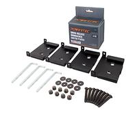 POWERTEC 71132 Quick-Release Workbench Caster Plates, 4-Pack, Black