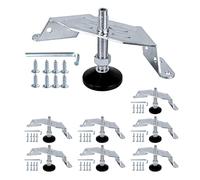 POWERTEC 71157-P2 Heavy Duty Corner Levelers with Nylon Base Non-Marring Furniture Feet for Indoor Outdoor Cabinets, Shelves and Tables | Bracket 8 Pack