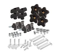 POWERTEC 71174 T Track Knob Kit, 5/16-18 Threaded Bolts and Washers, 46 Piece Set, T Slot Bolts, T Track Accessories for Woodworking Jigs and Fixtures