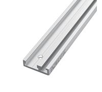 POWERTEC 71365 Aluminum Combo T-Track Miter Track for Woodworking | 48” Dual Track Rail, Aluminum Grey