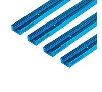 POWERTEC 71371 24 Inch Double-Cut Profile Universal T-Track with Predrilled Mounting Holes, T Track for Woodworking Jigs and Fixtures, Drill Press Table, Router Table, Workbench, 4 Count, Pack of 1