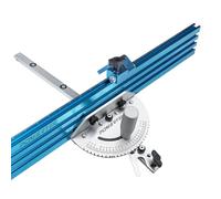 POWERTEC 71391 Table Saw Precision Miter Gauge System 24” x 3” Multi -Track Fence with 27 Angle Stops