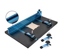 POWERTEC 71539 Drill Press Table 14-Inch x 24-Inch w/Complete Aluminum Multi T-Track Fence System - Professional Woodworking Series