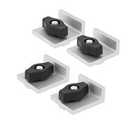 POWERTEC 71694 1-33/64" Universal Short Stop Kit for T-Track System with Wing Knobs, 4PK