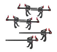 POWERTEC 71787 Quick Release Bar Clamp Set, 6" Clamp with 12" Spreader and 12" Clamp with 18" Spreader, 6-PC Set