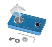 POWERTEC 71974 Magnetic Router Bit Vise 1/4" & 1/2" Shank with One-Way Bearing for Easy Bearing Changes, Cleaning & Sharpening - Router Bit Holder Vice