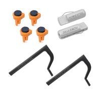 POWERTEC 72076 Workbench Clamp Set - 3/4" Bench Dog Hole Clamps, Includes 2 x 8 Holdfast, 2 x 3/4" x 2-3/8" Clamps and 4 x Deluxe Bench Dogs with Inserts