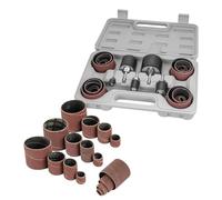 POWERTEC 72509 Drill Press Sanding Drum Kit w/ 1/4 and 1/8 inch Shanks, Assorted Spindle Sander Sleeves, Tool Carrying Case
