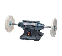 POWERTEC 8-Inch Bench Buffer Jewelry Polisher - Includes 2PCs 80Ply Thic Buffing Wheels | Slow Speed Long Shaft Benchtop Machine for Polishing Metal, Jewelry, Knives, Wood, Jade, and Plastic (BF800)
