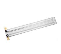 POWERTEC 80026 18 Inch Precision Marking T Rule, Stainless Steel Woodworking T Square Ruler for Marking, Measuring, Scribing Tool