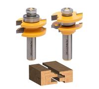 POWERTEC Cabinet Door Rail and Stile Router Bit Set, Ogee Profile - 2-Piece, 1/2" Shank, Tungsten Carbide, Anti-Kickback, Table-Mounted Router Use (73070)