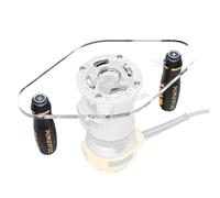 POWERTEC Dual Grip Router Base Plate 6” x 11” Clear Acrylic Large Sub Base with Predrilled Holes for DeWalt Compact Router DWP611 and DCW600B - For Dovetail Jig, Inlay Template & Edge Routing (72314)