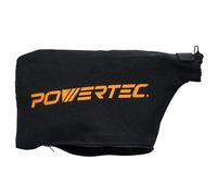 POWERTEC Miter Saw Dust Collector Bag for 7-1/4", 8-1/2" Miter Saw, Fits Nominal 1-1/2" Dust Ports, Hook and Loop Dust Bag w/Zipper, Wired Adjustable Stand Miter Saw Accessories (75081)