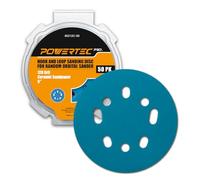 POWERTEC PRO 50PK, 5 Inch Sanding Discs Hook and Loop, 120 Grit, Ceramic Orbital Sander Sandpaper for 5 & 8 Hole Random Orbital Sanders - Automotive, Paint, Metal, Woodworking (45312C-50)