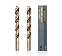 POWERTEC QDB2012 Cobalt Drill Bit 1/2-Inch | 135 Degree Drill Bit Set - 2 Pack