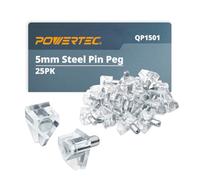 PowerTec QP1501 Clear Support Bracket Shelf Pins 5mm, 5 mm