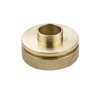 POWERTEC Router Guide Bushing Solid Brass 5/8", Short Shank Precision Router Bushings Template Guide, Screw On Lock Nut, Fits Porter Cable Style Base Plate, Threaded Locking Ring, Dovetailing (71166)