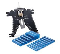 POWERTEC Setup Blocks Height Gauge 15pc Set, Router Table Setup Bars w/Universal 5-in-1 Measuring Gauge Woodworking Tool for Router Bit/Table Saw Blade Height, Band Saw, Drill Press (72050)