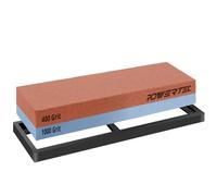 POWERTEC Sharpening Stone, Dual Sided 400/1000 Grit Whetstone, Knife Sharpening Stone with Non-Slip Rubber Base (71915)
