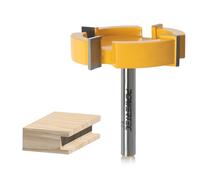 POWERTEC Slab Flattening Router Bit, CNC Router Bits, Surfacing Router Bit 1/4 Shank, 2" Diameter, 1/2" Cutting Depth, Router Planer Bit - Perfect for Spoilboard Surfacing, Wood Milling Planing 73056