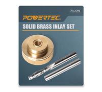 POWERTEC Solid Brass Inlay Kit with 1/4" Cutting Diameter and Shank Compatible with Porter-Cable Style Router Base Plate Works with Router Models for