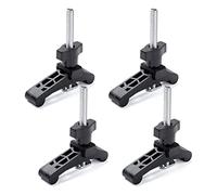 POWERTEC T-Track Hold Down Clamp with 3-1/2” T Track Bolts for CNC Machine, Table Saw Sled, Drill Press, Work Bench, T Track Accessories for Woodworking, 4PK (71661-P2)