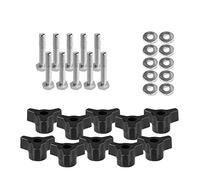 POWERTEC T-Track Knobs Set of 10, 1/4-20 Hex Bolts and Washers, Woodworking Jigs and Fixtures Accessories
