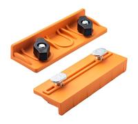 POWERTEC T-Track Long Stop Kit - Universal T-Track Stop Block Set for Woodworking, Sanding, Routing, and CNC Table Applications, 2 Pack (72386)