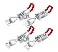 POWERTEC Toggle Clamp - 1320 lbs Holding Capacity, Type-4003 Adjustable Pull Action Latch with Lock Hole for Smoker, Tool Box, Cabinet, Woodworking Jigs & Fixtures - 4 Pack (20347-P4)