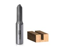 POWERTEC Tungsten Carbide Tipped Double Flute Straight Router Bit, 1/2" Shank, 13/32" Cutting Dia., 1-1/32" Cutting Length, Woodworking Router Bits for use on Router Table and Router Tool (73063)