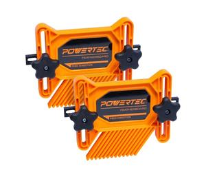 POWERTEC Universal Tandem Featherboards for Table Saw, Router Table, Router Fence & Band Saw, Wood working Tools & Accessories To Reduce Kickback & Increase Safety (Included T Track Bolts), 2Pk(71393)