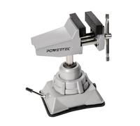 POWERTEC Vacuum Base Vise, 2-3/4 Inch Jaw Portable Table Suction Clamp with 360° Swivel Head for DIY Projects, Woodworking, Model Building, Soldering, and Crafts (71016V)
