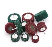 POWERTOOL Green Polishing Wheel, Sanding Mop Grinding Buffing Wheel with Emery Cloth (100mm x 50 x 6mm, 1Pcs)