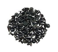 POWERTOOL Rivets Punk Spike, 100pcs Cone Spikes 10mm*7mm Metal Personality Punk Rivet for Belt Bag Leathercraft Clothes Rivet Gun Black