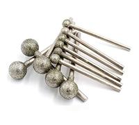 POWERTOOL Rotary Burrs, Diamond Coated Round Ball Burr Rotary Tools for Hanging Mill, Engraving Machines, Glass, Tile, Carving, Material Removal (5Pcs-2.35 x 5mm)