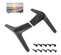 PowerTravel TV Stand Replacement Legs, Compatible with LG 49 50 55 Inch TV | ABS Pedestal Base Feet, with Mounting Screws, Quick No Drill Setup, for 49UN 50UK 55UK 55UM Series, Black