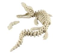 PowerTRC 3D Printed Skeleton Mosasaurus - Prehistoric Collectible Articulating Dinosaur 3D Figurine Desk Decoration for Teens and Adults, Made in USA