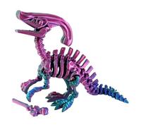 PowerTRC 3D Printed Skeleton Parasaurolophus - Prehistoric Collectible Articulating Dinosaur 3D Figurine Desk Decoration for Teens and Adults, Made in USA