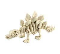 PowerTRC 3D Printed Skeleton Stegosaurus - Prehistoric Collectible Articulating Dinosaur 3D Figurine Desk Decoration for Teens and Adults, Made in USA